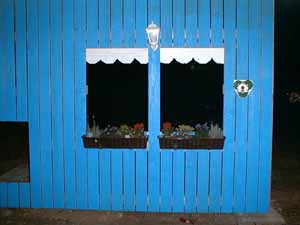 Fenster eines Kleingartens