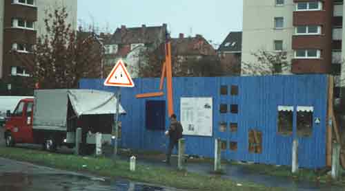 Bauzaun im August 2003